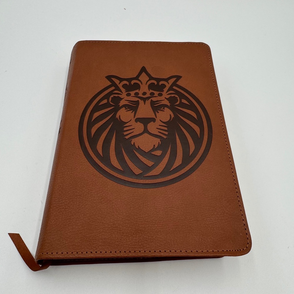 KJV Kids Bible Lion LeatherTouch Brown Holman Words of‎ Christ in Red